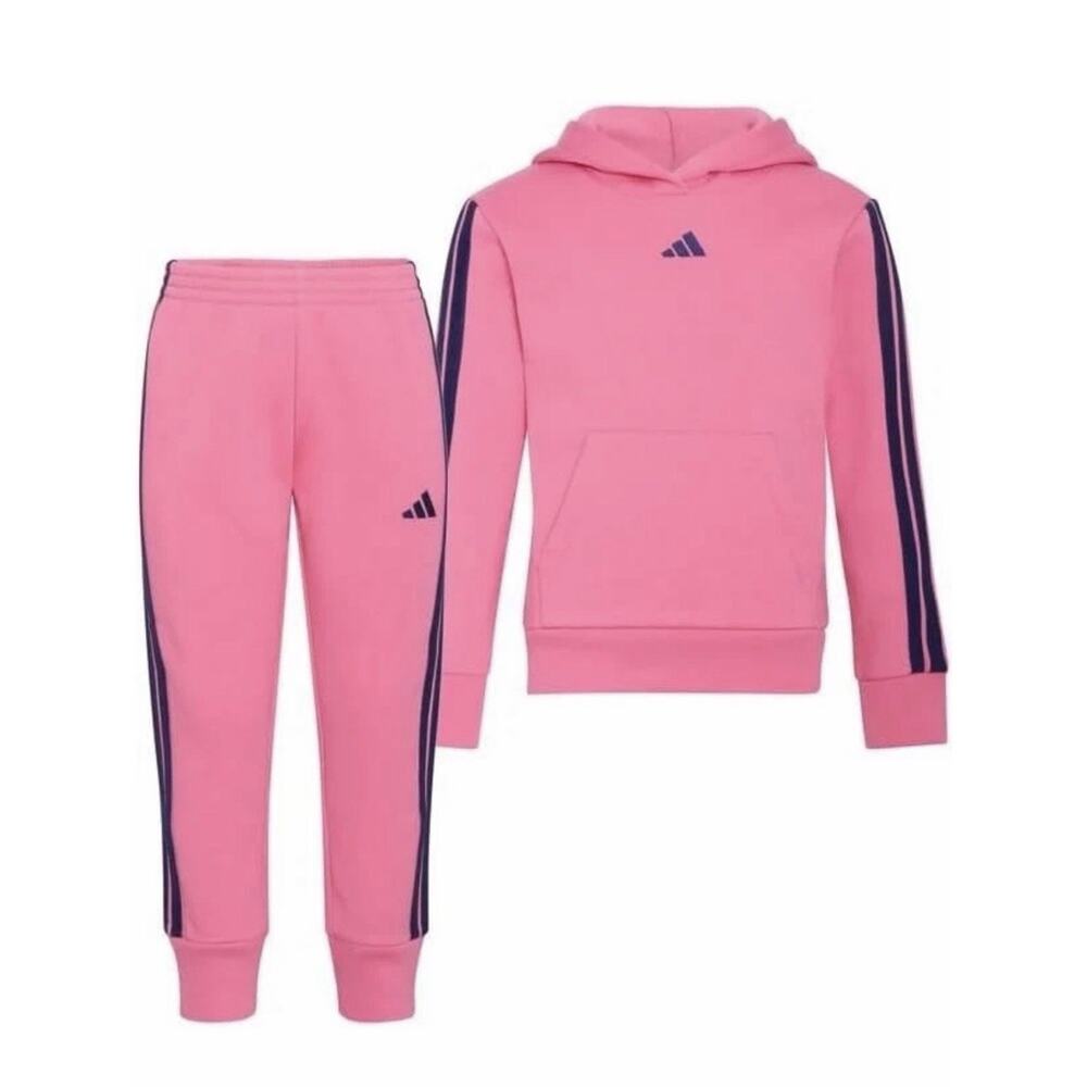 Girl's Adidas 2-Piece Hoodie & Joggers Set - Pink, Size 6, NWT